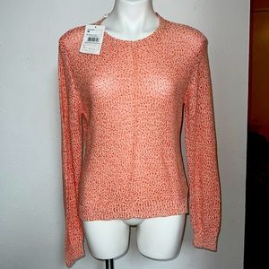 Piaza Italia Orange Pullover High Low sweater Sz M